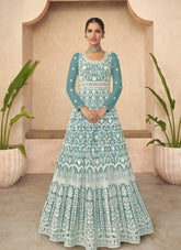 Delicate Gown in Blue Colour